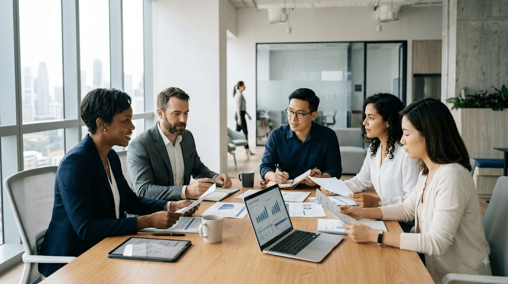 Modern consulting office meeting room